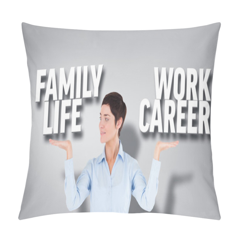 Personality  Businesswoman Presenting With Text Pillow Covers