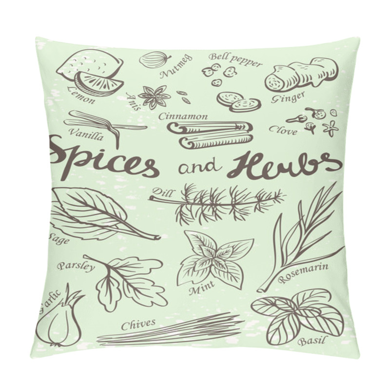 Personality  Spice And Herbs Collection Pillow Covers