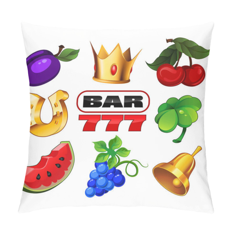 Personality  Slot Machine Icons. Pillow Covers