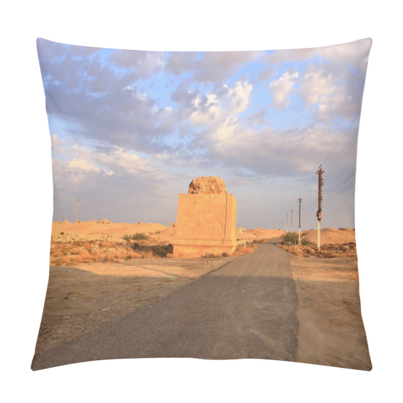 Personality  Hatra In Iraq, Entrance Area Of The Ancient City In Upper Mesopotamia Located In Present-day Eastern Nineveh Governorate Pillow Covers