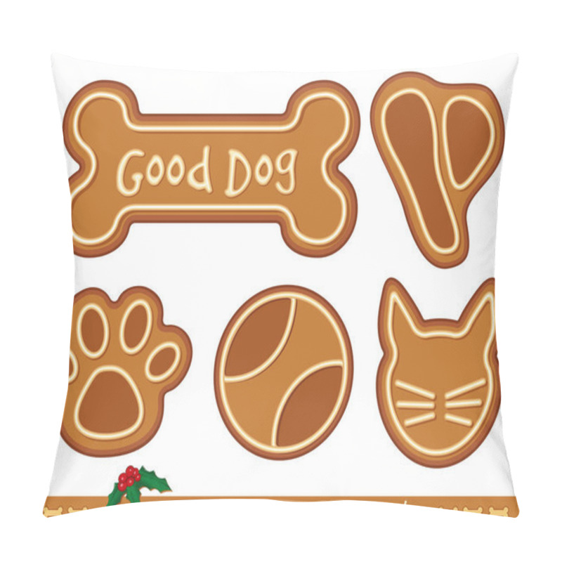 Personality  Dog Treats, Christmas Gingerbread, Dog Bone, Paw Print, Ball,  T Bone Steak Pillow Covers