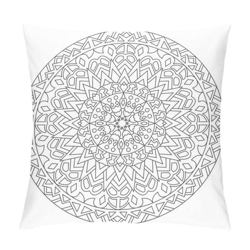 Personality  Circular Pattern In Ethnic Style. Pillow Covers