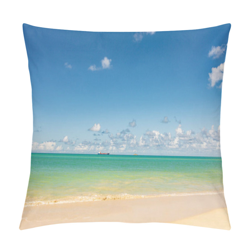 Personality  Caribbean Beach With White Sand, Deep Blue Sky And Turquoise Water Pillow Covers