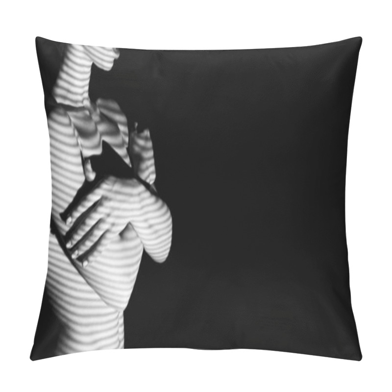 Personality  Naked Sensual Beautiful Girl With Stripped Shadow Pattern Pillow Covers