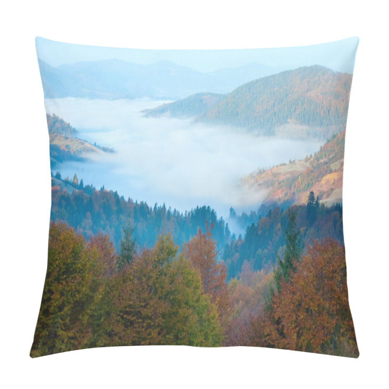 Personality  Autumn Misty Morning Mountain Valley Pillow Covers