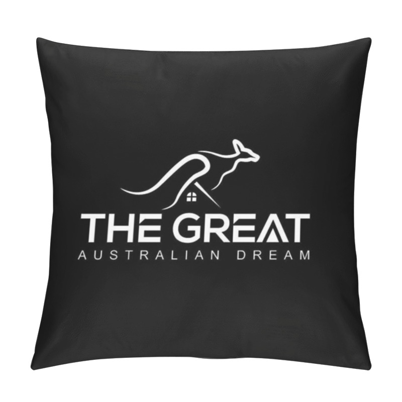 Personality  Modern Kangaroo Based House Logo Design Pillow Covers