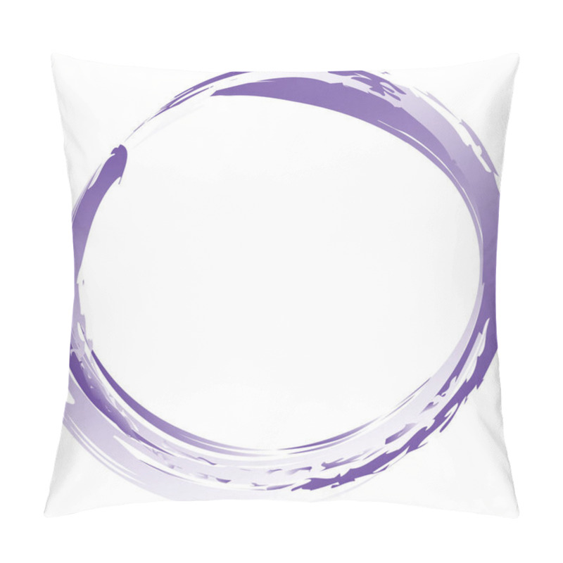 Personality  Grungy, Textured Circle Element. Circular Splatter Shape Pillow Covers