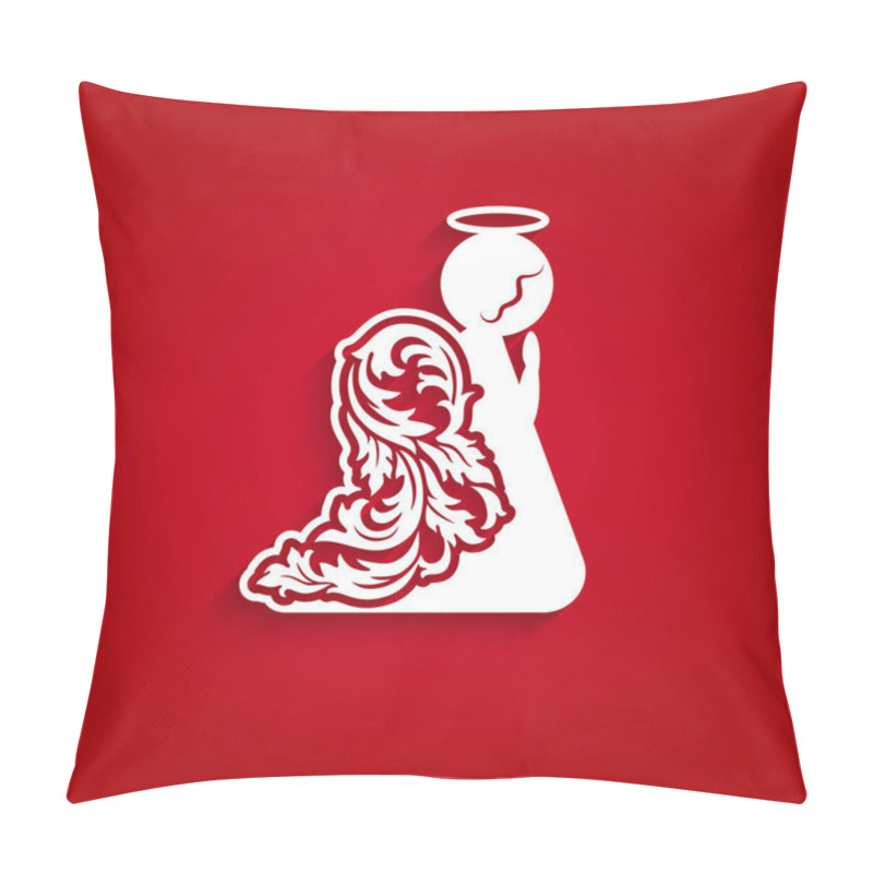 Personality  Beautiful Angel With Ornamental Wings And Halo Pillow Covers