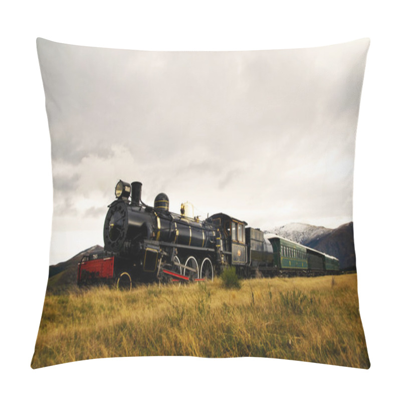 Personality  Steam Train In Countryside Pillow Covers