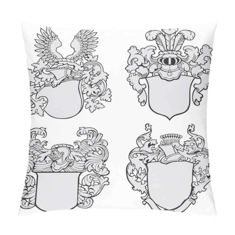 Personality  Set Of Aristocratic Emblems No3 Pillow Covers