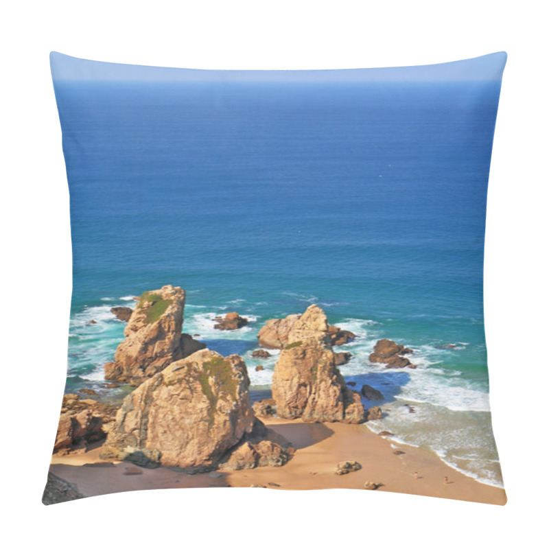 Personality  The Rocks On The Shore Of The Atlantic Ocean Pillow Covers