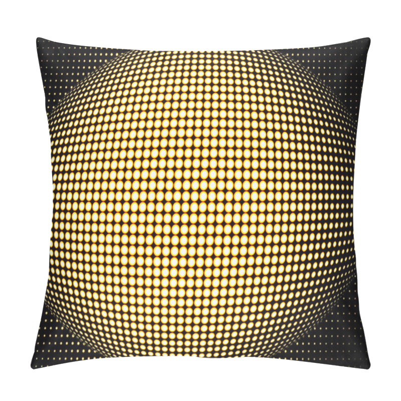 Personality  Spotted Circles Golden Black Background Pillow Covers