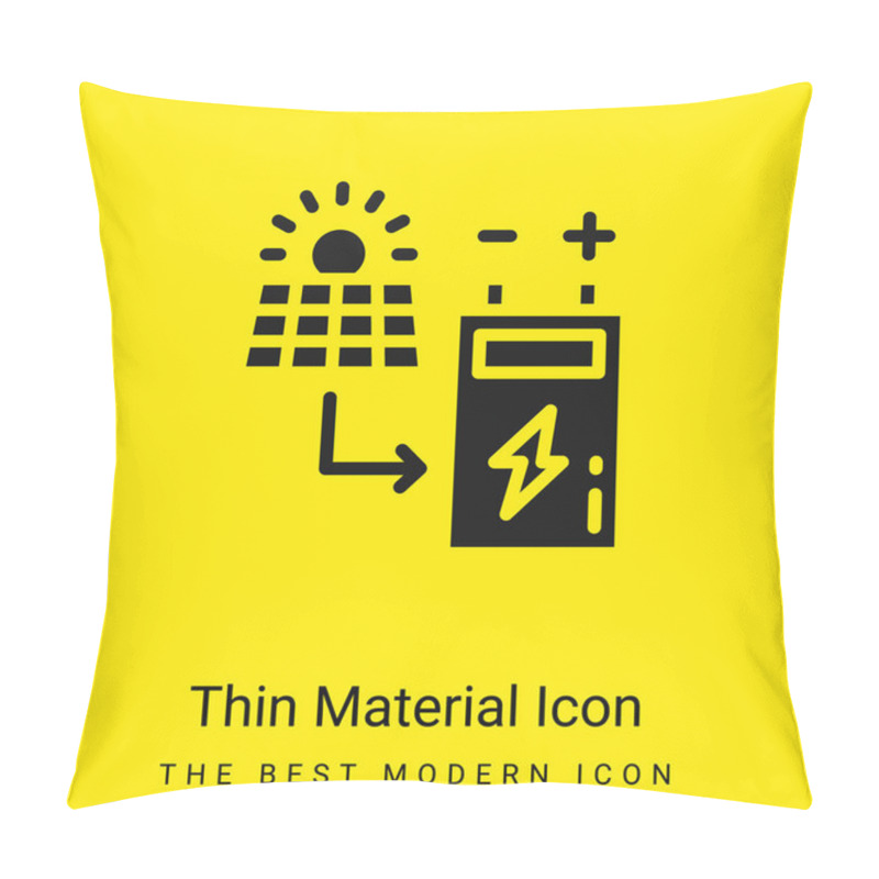 Personality  Battery Minimal Bright Yellow Material Icon Pillow Covers