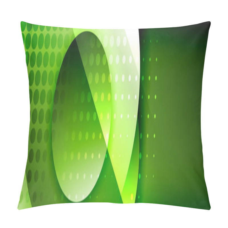 Personality  Dynamic Trendy Geometrical Abstract Background. Circles, Round Shapes 3d Shadow Effects And Fluid Gradients. Modern Overlapping Round Forms Pillow Covers