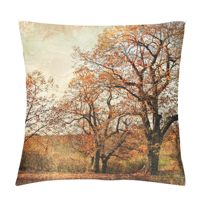 Personality  Golden Autumn - Artistic Landscape Pillow Covers