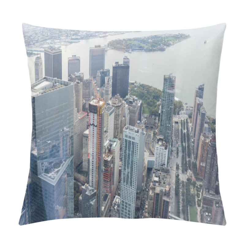 Personality  Aerial View Of New York City Skyscrapers, Usa Pillow Covers