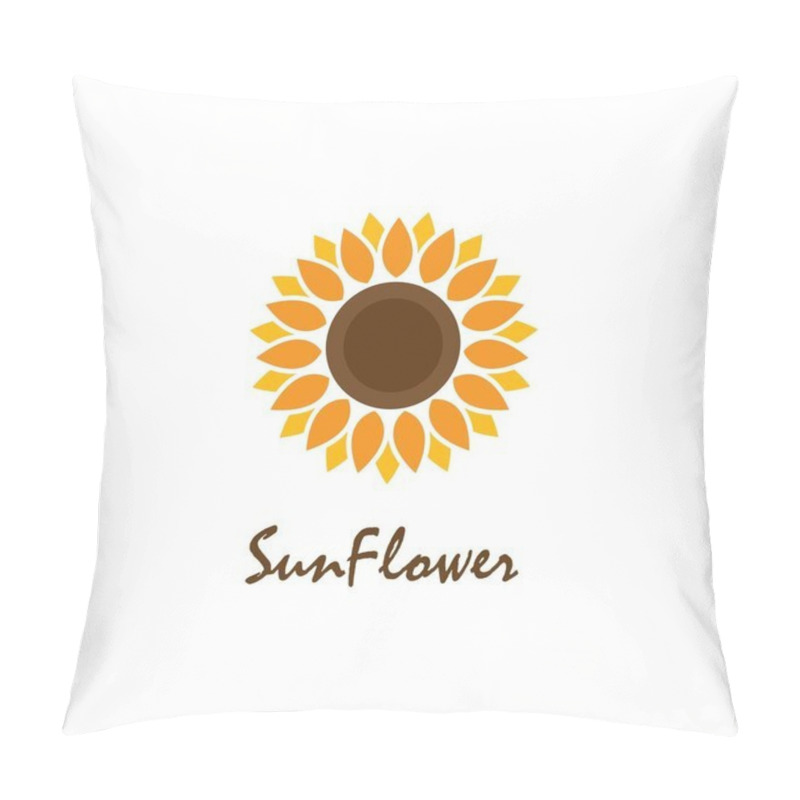 Personality  Sunflower Vector Design Illustration Template  Pillow Covers