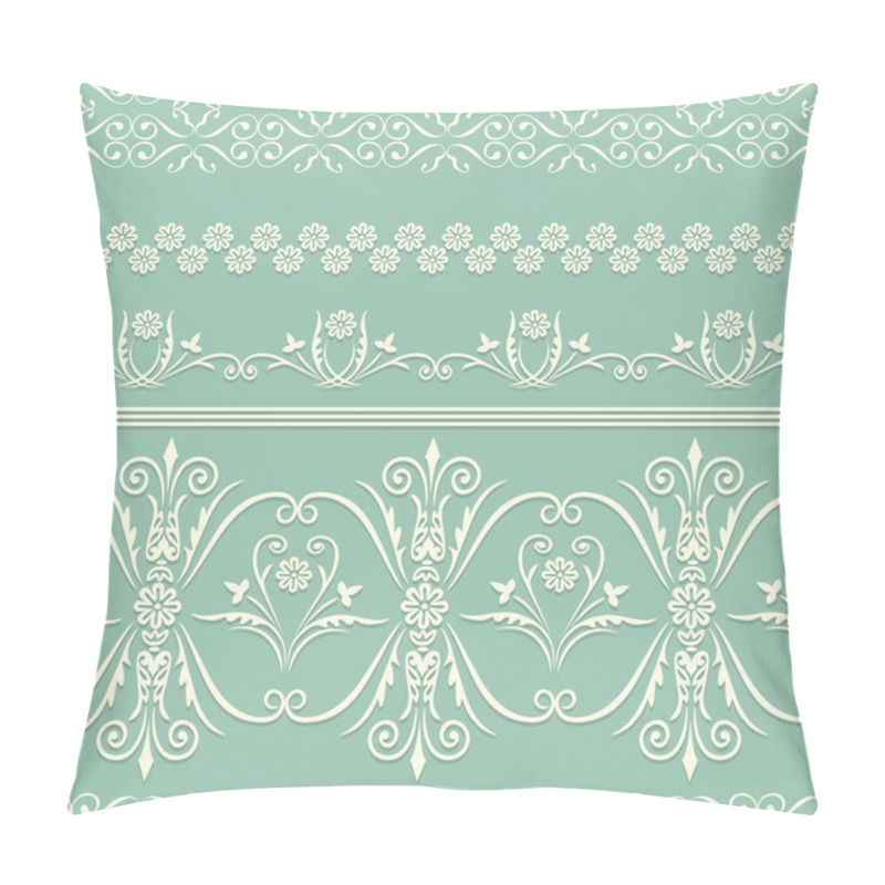 Personality  Seamless Pattern With Swirling Decorative Floral Elements. Pillow Covers