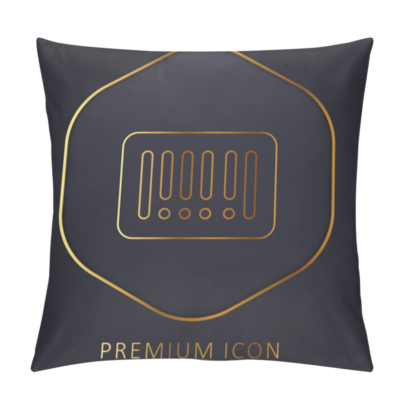 Personality  Bars Code Golden Line Premium Logo Or Icon Pillow Covers