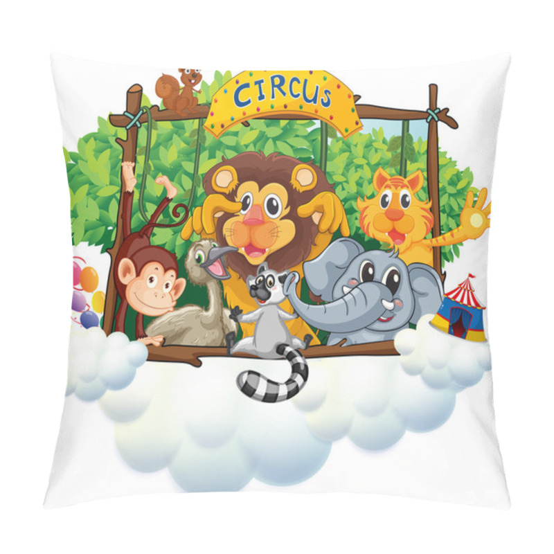 Personality  Different Animals At The Circus Pillow Covers