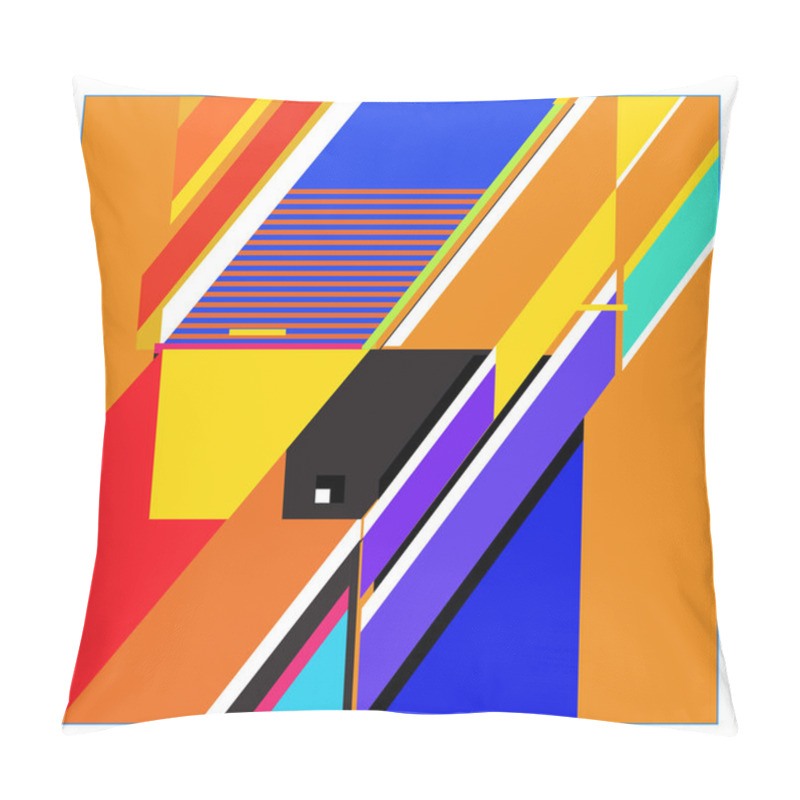 Personality  Trendy Geometric Elements Memphis Pattern. Retro Style Texture, Pattern And Elements. Modern Abstract Design From Borneo Indonesian Culture Pillow Covers