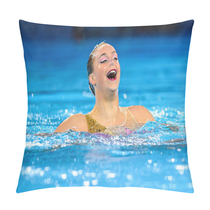 Personality  PARIS, FRANCE - 9 AUGUST, 2024: SHORTMAN Kate THORPE Isabelle, The Artistic Swimming, Duet, Technical Routine, Artistic Swimming, Duet, Technical Routine, The Paris 2024 Olympic Games At Aquatics Centre Pillow Covers