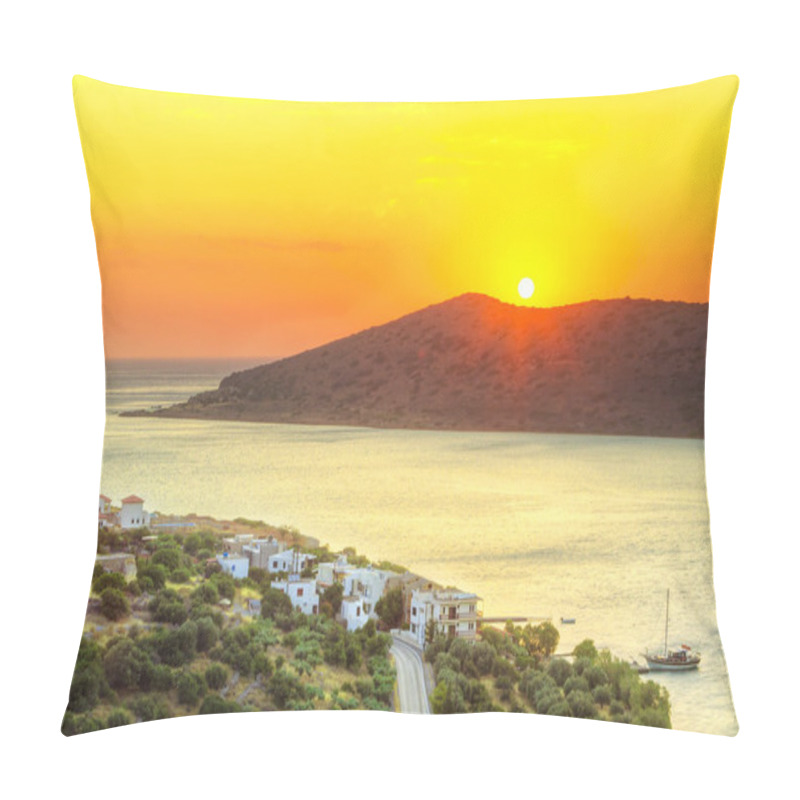 Personality  Sunrise At Mirabello Bay On Crete Pillow Covers