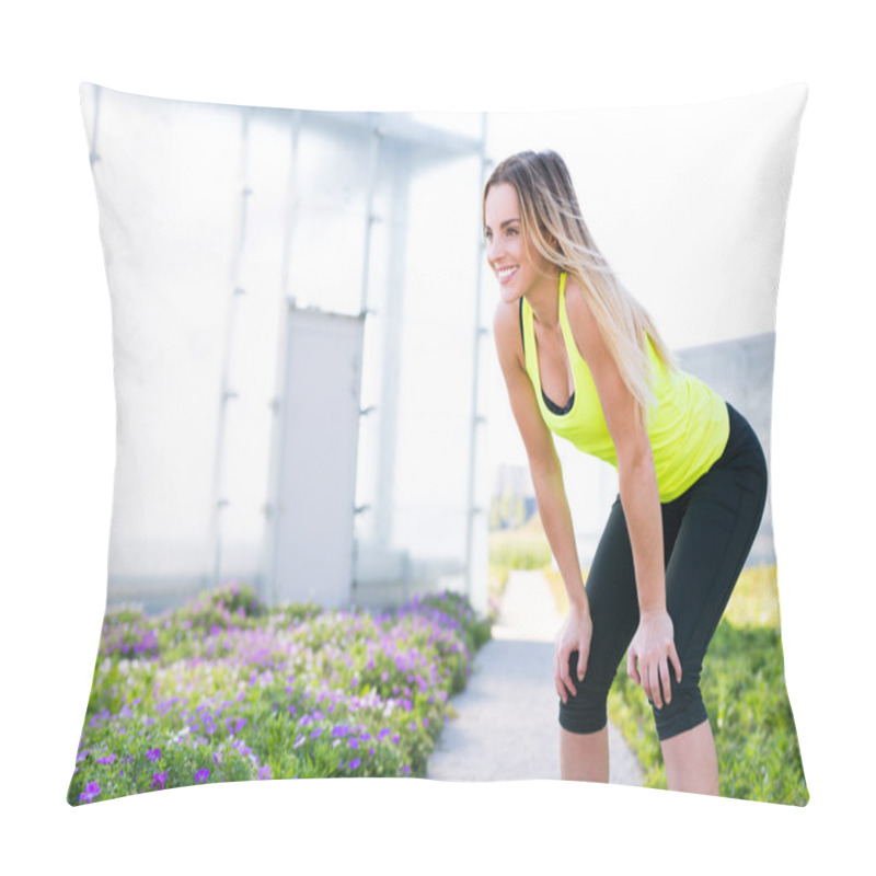 Personality  Young Female Athlete Resting Pillow Covers