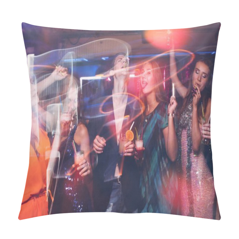 Personality  Merry Christmas Dance Party In Night Club Pillow Covers