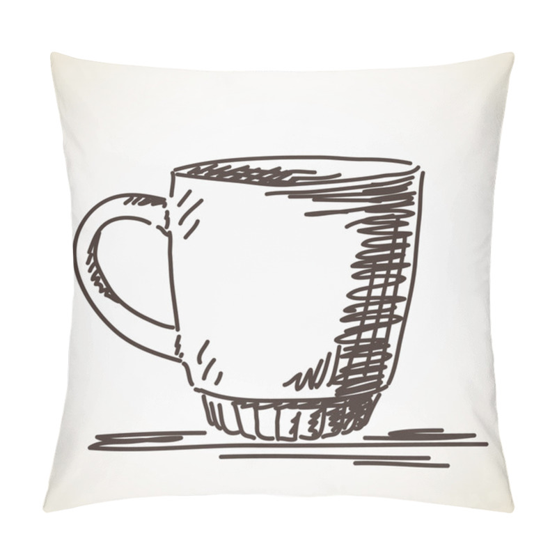 Personality  Sketch Of Mug Pillow Covers