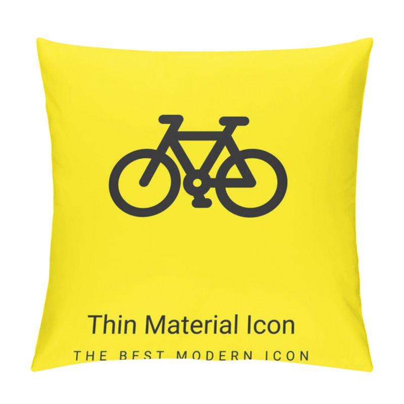 Personality  Bicycle Minimal Bright Yellow Material Icon Pillow Covers