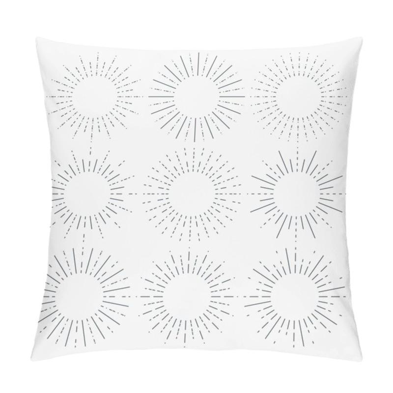 Personality  LINEAR SUNBURST VECTOR Pillow Covers