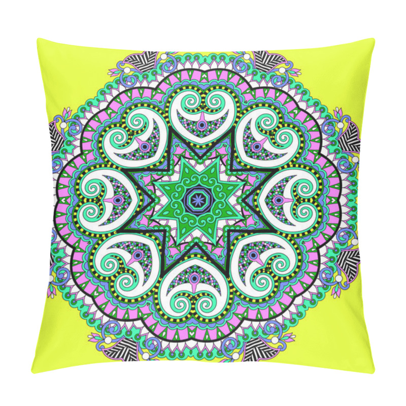 Personality  Mandala, Circle Decorative Spiritual Indian Symbol Of Lotus Flow Pillow Covers