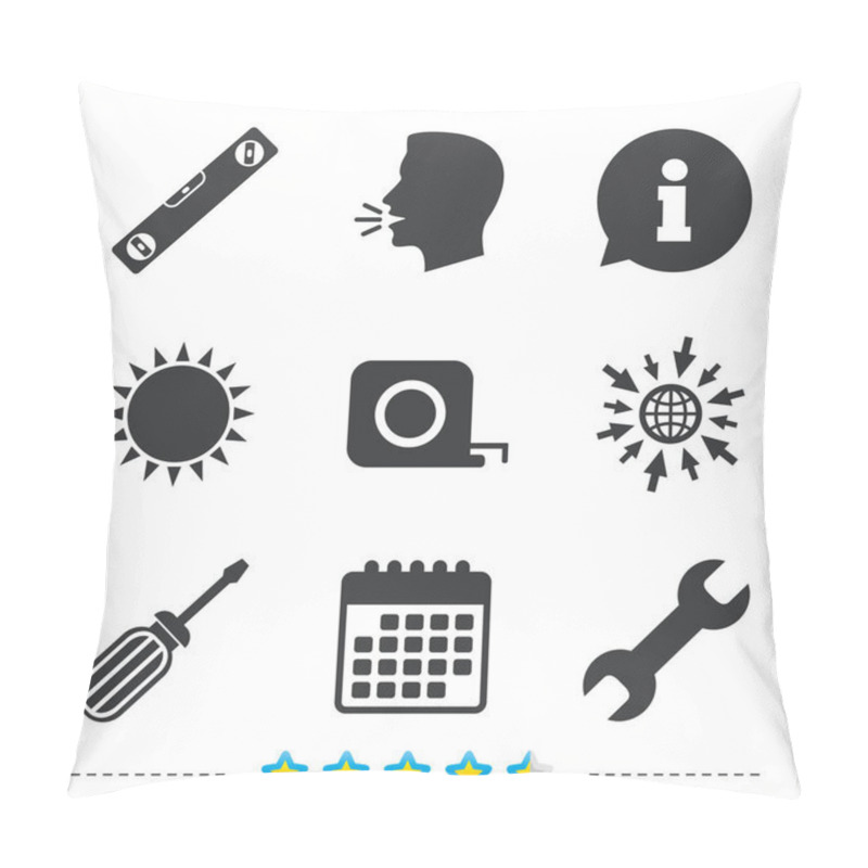 Personality  Screwdriver And Wrench Key Tool Icons Pillow Covers