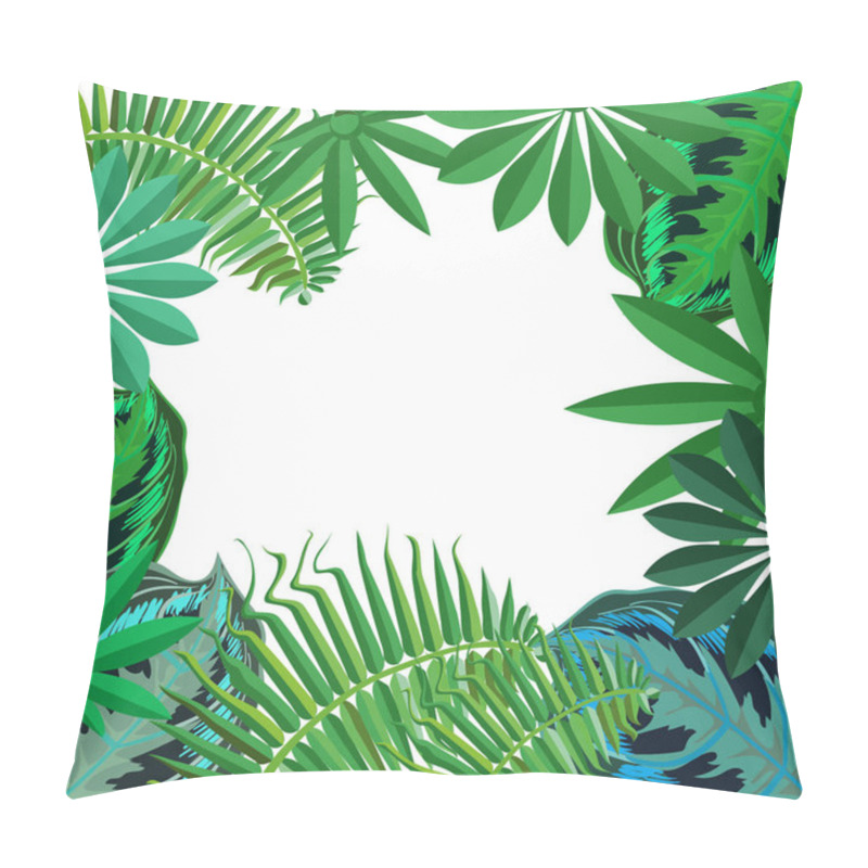 Personality  Tropical Leaf Background. Tropical Leaves.  Pillow Covers