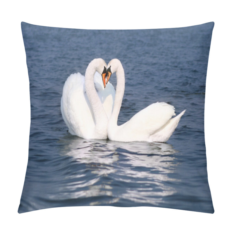 Personality  Swans Fall In Love Pillow Covers