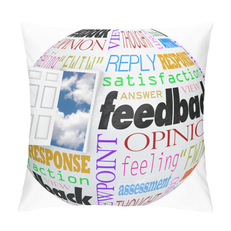 Personality  Feedback Globe Or World With A Door Opening Pillow Covers