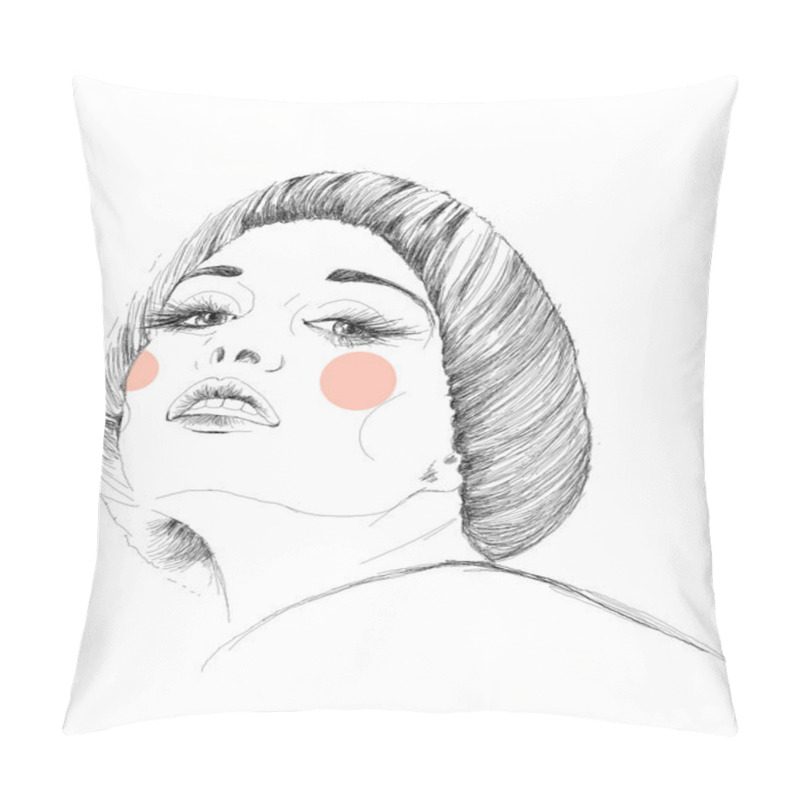 Personality  Fashion Model Face Pillow Covers