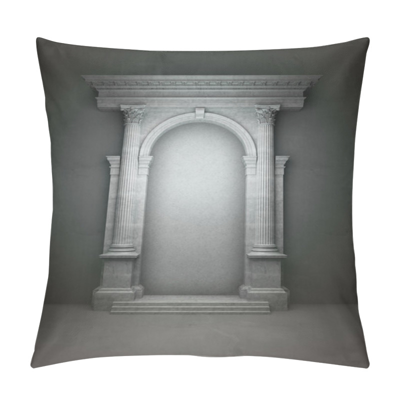 Personality  Classical Portal With Corinthian Columns And An Arcade Pillow Covers