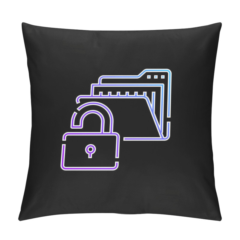 Personality  Access Blue Gradient Vector Icon Pillow Covers