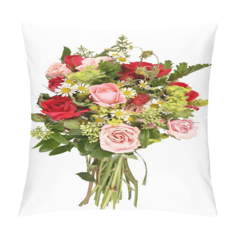 Personality  Bouquet Of Roses And Wild Strawberries Pillow Covers