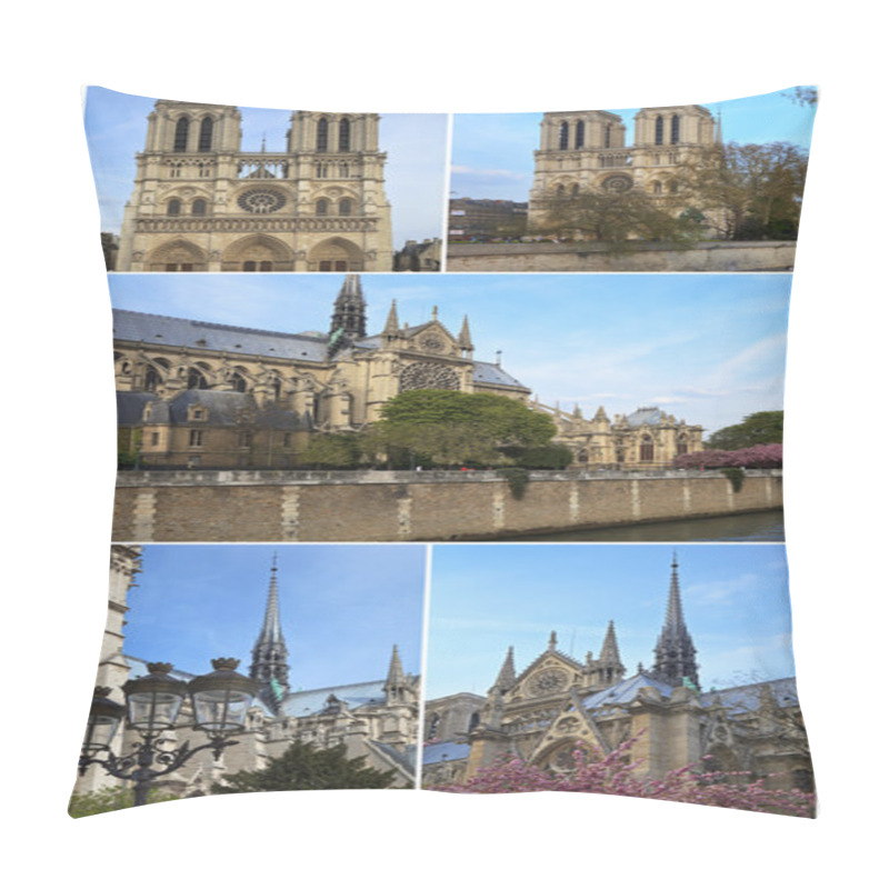 Personality  Notre Dame De Paris Collage. Pillow Covers