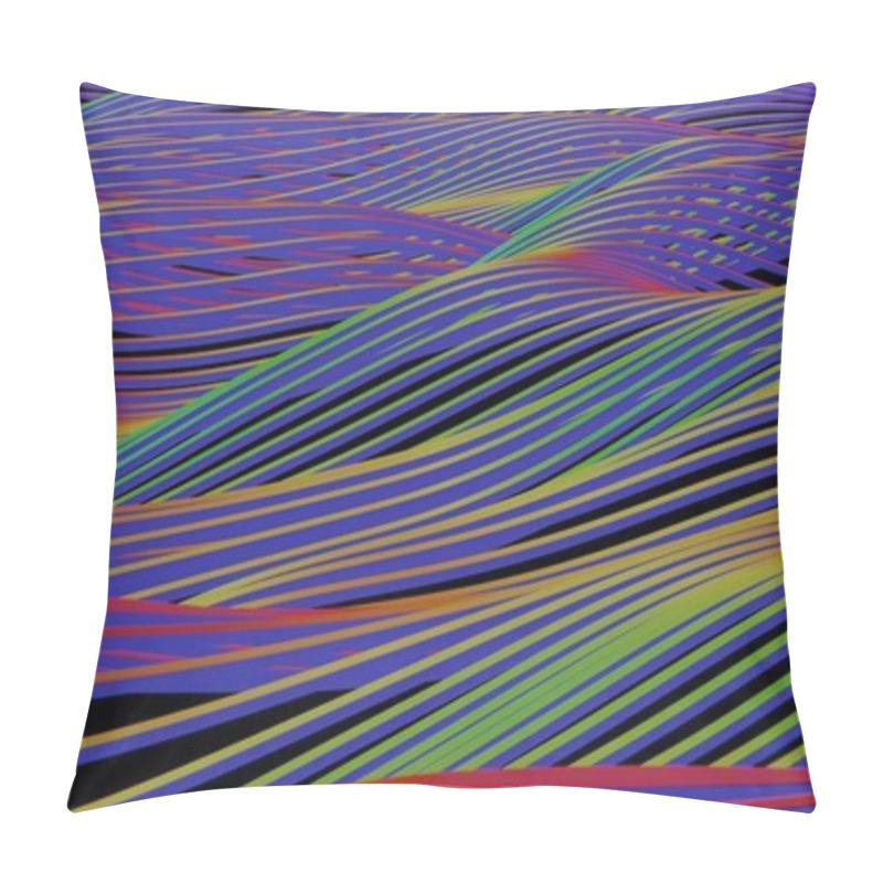 Personality  Vibrant Abstract Lines With Gradient Motion Flow Pillow Covers