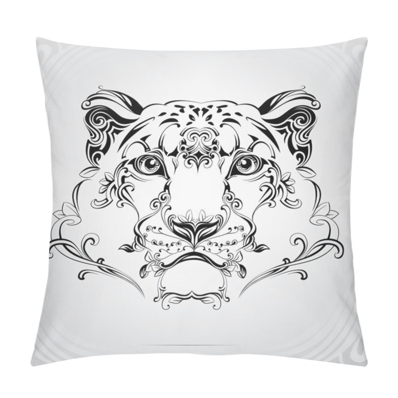 Personality  Head Of Snow Leopard Pillow Covers