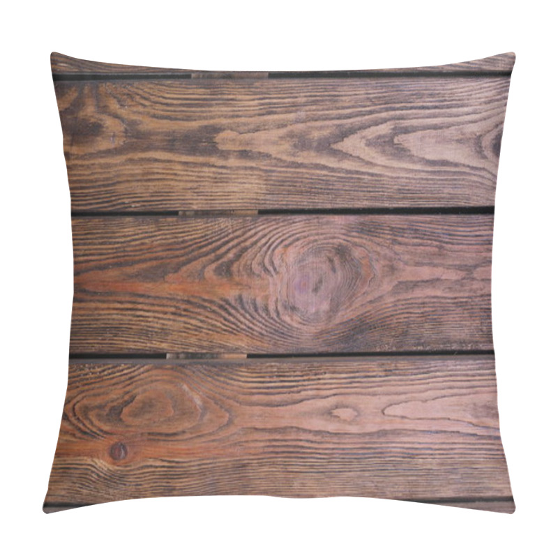 Personality  Background Of Wooden Planks. Close-up. Pillow Covers