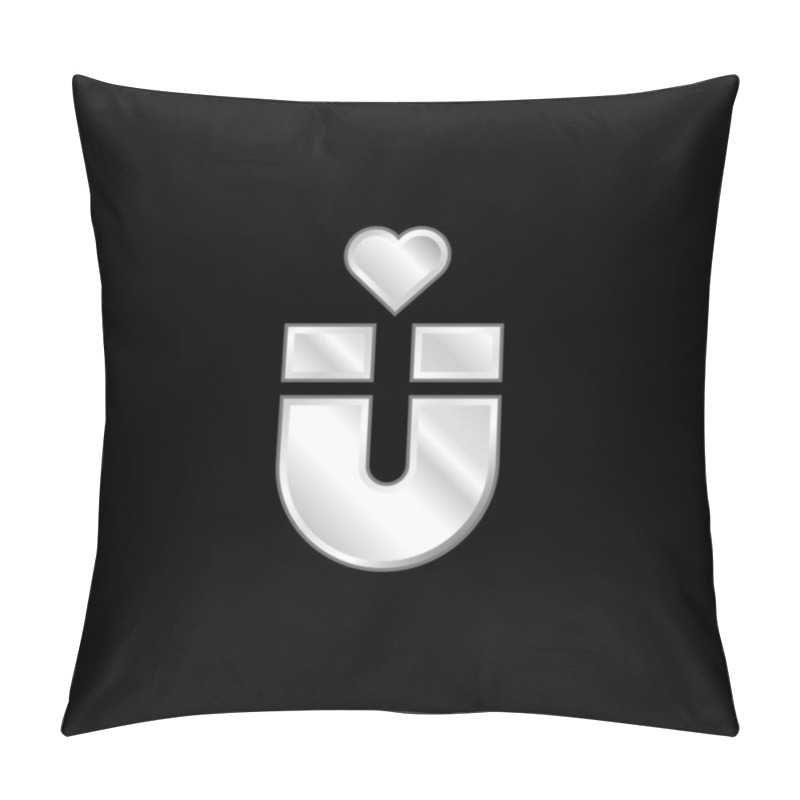 Personality  Attraction Silver Plated Metallic Icon Pillow Covers