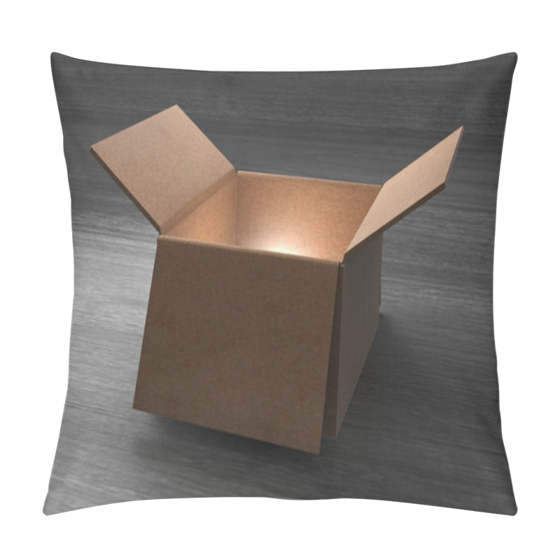 Personality  The Brown Paper Boxes On Black Background Pillow Covers