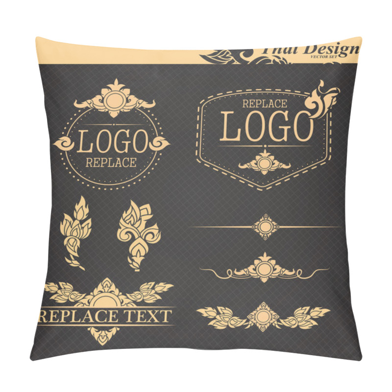 Personality  Vector Set: Thai Art Design Elements  Pillow Covers