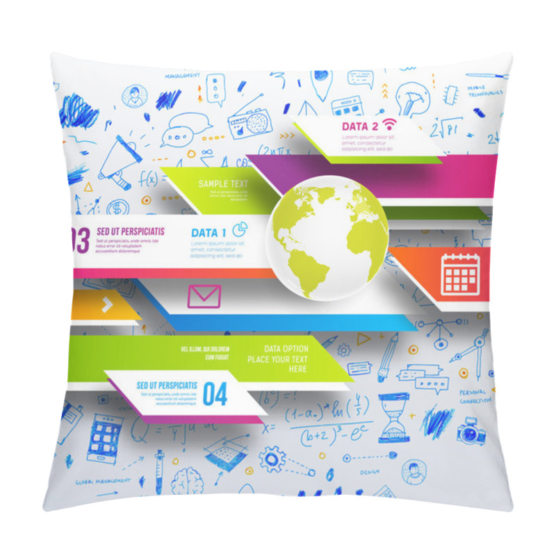 Personality  Business  Icons And Elements Pillow Covers