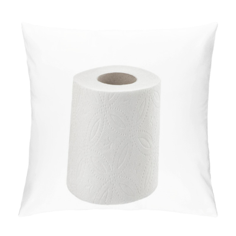 Personality  Toilet Paper On White Background Toilet Roll Isolated Pillow Covers